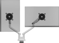 One for All DM 7220 13"-35" LCD TV / Monitor asztali tartó kar - Fehér (2 kijelző)