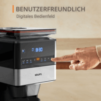 Krups KM 8428 Filteres kávéfőző beépített őrlővel 1000W - Fekete/Ezüst