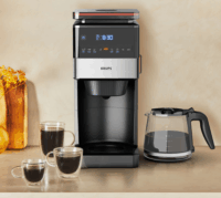 Krups KM 8428 Filteres kávéfőző beépített őrlővel 1000W - Fekete/Ezüst