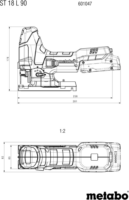 Metabo ST 18L 90 Akkumulátoros Szúrófűrész (Akku és töltő Nélkül)