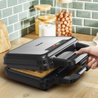 Tefal UltraCompact 3in1 Szendvicssütő gofrisütő és grill 1200W - Fekete / Ezüst