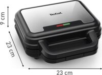 Tefal UltraCompact 3in1 Szendvicssütő gofrisütő és grill 1200W - Fekete / Ezüst