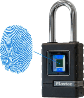 Master Lock 4901EURDLHCC Ujjlenyomat olvasós Biztonsági Lakat - Fekete