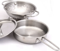 Manyuk Toys 7 darabos Rozsdamentes játék edénykészlet - Ezüst