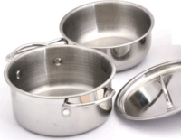 Manyuk Toys 7 darabos Rozsdamentes játék edénykészlet - Ezüst