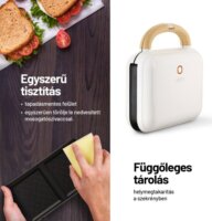 Lauben 900WW 3in1 Szendvicssütő gofrisütő és grill 900W - Fehér