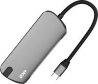 NextOne PD-PRO-HUB USB-C apa - USB/LAN/HDMI anya Többportos Átalakító Adapter - Szürke