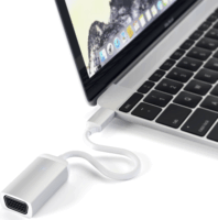 Satechi USB-C apa - VGA anya átalakító adapter - Ezüst