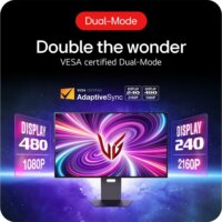 LG 32" 32GS95UV-B 16:9 4K UHD OLED Dual-Mode Gaming Monitor 240Hz / 480Hz - Fekete