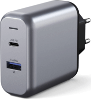 Satechi USB-A / USB-C Hálózati Gyorstöltő Adapter 30W - Sötétszürke