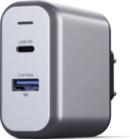 Satechi USB-A / USB-C Hálózati Gyorstöltő Adapter 30W - Sötétszürke