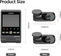 VIOFO A229 Pro 3CH-G GPS 4K Bluetooth Menetrögzítő Kamera - Fekete