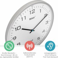 Mebus 13081 Rádióvezérelt falióra Ø 30cm - Szürke
