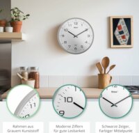 Mebus 13081 Rádióvezérelt falióra Ø 30cm - Szürke