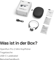 Shokz OpenRun Pro 2 Mini Sport Bluetooth Fülhallgató Headset - Fekete