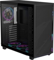 GIGABYTE AORUS C400 Glass Midi Torony Számítógépház + 4db 120mm ARGB ventilátor - Fekete