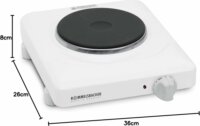 Rommelsbacher THS 815 Hordozható 1 zónás Elektromos főzőlap 1000W - Fehér