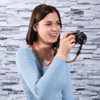 Hama 27214 Kamera Biztonsági Szíj - Narancssárga/Kék