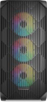 Sharkoon AK3 Midi Torony Számítógépház + 4db 120mm ARGB ventilátor - Fekete
