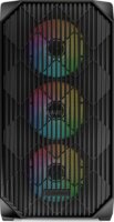 Sharkoon MK3 Mini Torony Számítógépház + 4db 120mm ARGB ventilátor - Fekete