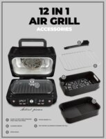 Berlinger Haus BH/9668 12 az 1-ben Forrólevegős grillsütő 1750 Watt - Fekete