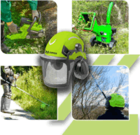 Zipper ZI-FHPROFI Kerti munkavédelmi sisak - Zöld/Fekete