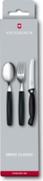 Victorinox Swiss Classic 3 darabos utazó evőeszköz készlet - Fekete/Inox