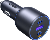 Ugreen 35024 2xUSB-C / USB-A Szivargyújtó töltő - Fekete