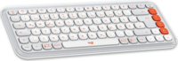 Logitech POP Icon Vezeték Nélküli Billentyűzet ENG (US) - Piszkosfehér/Narancssárga