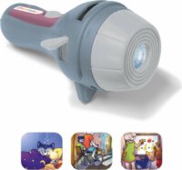 Kidywolf 418027 Zseblámpa és projektor 3 cserélhető dia koronggal - Szürke