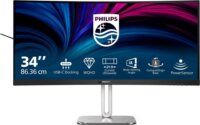 Philips 34" 34B2U5600C 21:09 WQHD VA Ívelt Monitor - Szürke