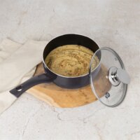 Blauman BL-3950 Carbon Pro Szószos edény Üveg fedővel 20cm - Fekete