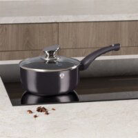 Blauman BL-3950 Carbon Pro Szószos edény Üveg fedővel 20cm - Fekete