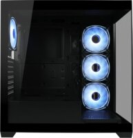 LC-Power LC-715B-ON 715B Seamless_X Midi Torony Számítógépház + 4db 120mm ventilárot - Fekete
