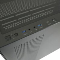 LC-Power LC-715B-ON 715B Seamless_X Midi Torony Számítógépház + 4db 120mm ventilárot - Fekete