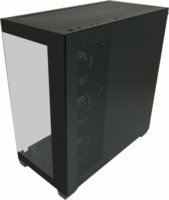 LC-Power LC-715B-ON 715B Seamless_X Midi Torony Számítógépház + 4db 120mm ventilárot - Fekete