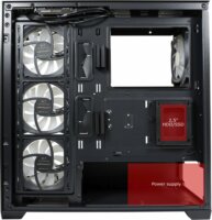 LC-Power LC-715B-ON 715B Seamless_X Midi Torony Számítógépház + 4db 120mm ventilárot - Fekete
