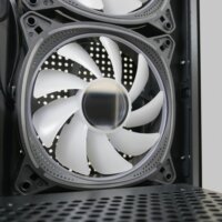 LC-Power LC-715B-ON 715B Seamless_X Midi Torony Számítógépház + 4db 120mm ventilárot - Fekete