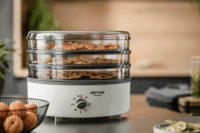 Stöckli Dörrex Gyümölcsaszaló és szárító acélhálós tálcákkal