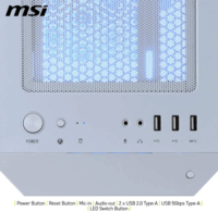 MSI MAG FORGE M100R Micro Tower Számítógépház + 4db 120mm ventilátor - Fehér