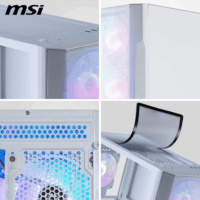 MSI MAG FORGE M100R Micro Tower Számítógépház + 4db 120mm ventilátor - Fehér