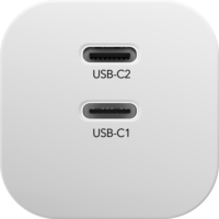 NextOne 2x USB-C PD GaN Hálózati Gyorstöltő 35W - Fehér