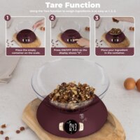 Berlinger Haus BH/9615 Digitális konyhai mérleg - Bordó / Átlátszó