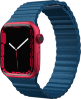 Next One Apple Watch S1/2/3/4/5/SE1/6/7/8/9/10/SE2 Bőr Okosóra szíj 42/44/45 mm - Kék