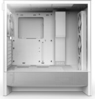 NZXT H5 Flow RGB Midi Torony Számítógépház + 4db 120mm RGB ventilátor - Fehér