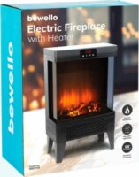 Bewello BW2105 Szabadonálló Elektromos Kandalló 2000 W - Fekete
