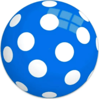 Europlast 103380002 Pöttyös gumilabda 22 cm - Többféle