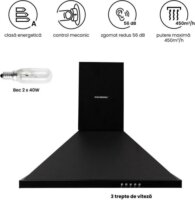 Hausberg HB-1260NG Kürtős Páraelszívó Szagelszívó - Fekete