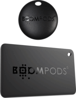 Boompods Tag & Card Okos nyomkövető készlet Apple Find My támogatással - Fekete