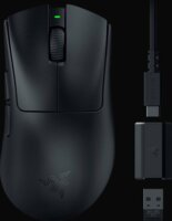 Razer DeathAdder V3 HyperSpeed SoftTouch Wireless Gaming Egér - Fekete